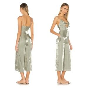 Song of Style Sage Green Cropped Carter Jumpsuit
